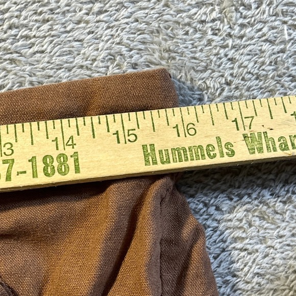 Cato Women's Brown Linen Blend Cargo Capri Pants Medium Elastic Cargo Pockets - Picture 9 of 14